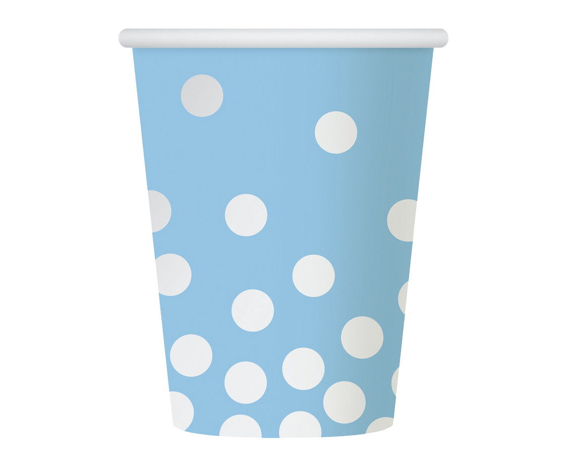GOD PAHARE CARTON, Gold dots, blue, 270ml, 6/set PF-KPSGN