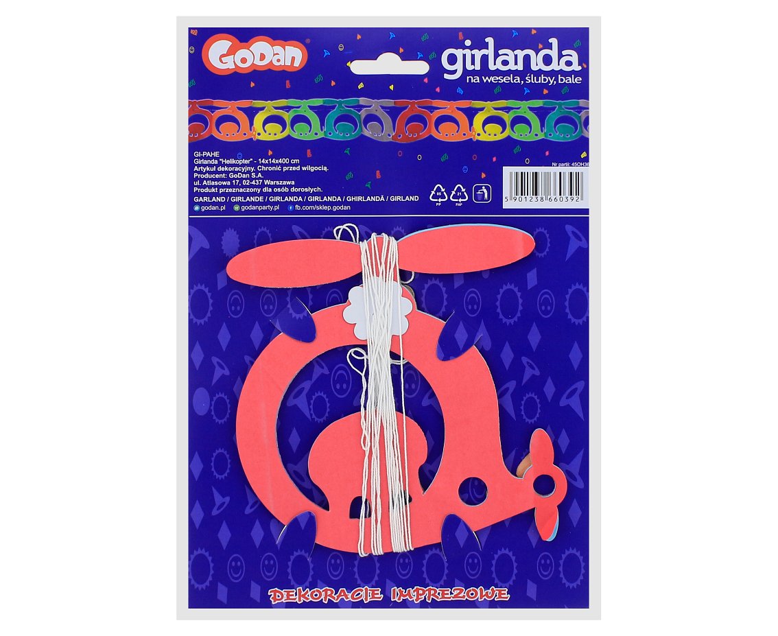 GOD GHIRLANDA DIN HARTIE Helicopter, 400cm GI-PAHE