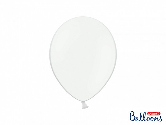 PD BALOANE Strong Balloons 27cm, Pastel Pure White, 10/SET SB12P-008-10
