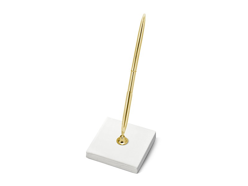 PIX METALIC AURIU CU SUPORT PENTRU PIX 8*8*16.5CM DIN CARTON CREM DESCHIS PERLAT SD11-019