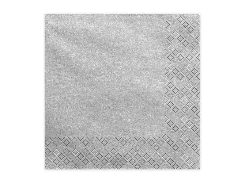 PD SERVETELE HARTIE 33*33CM SILVER 20/SET SP33-1-018ME