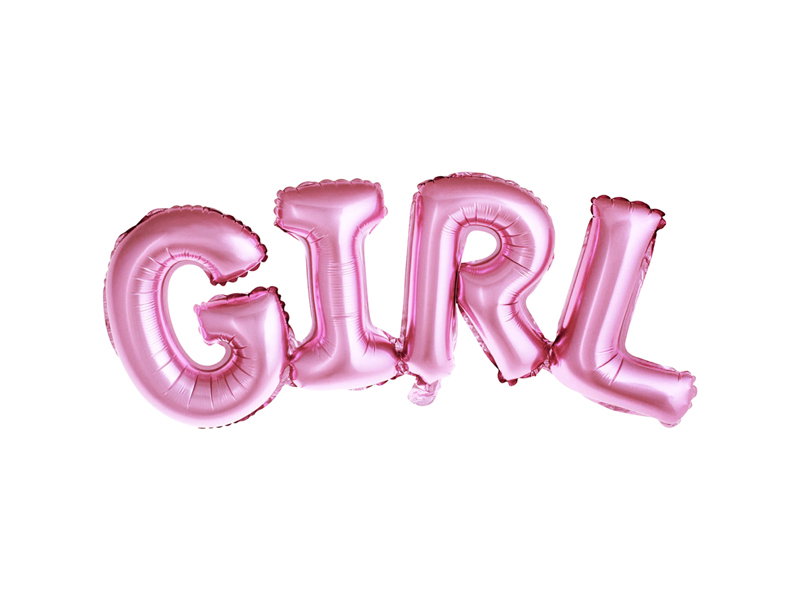 PD BALON FOLIE ALUMINIU Girl, 74x33cm, pink FB7M-081
