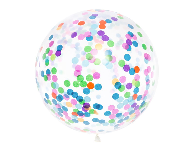 PD BALON Confetti balloon - circles, 1m, mix BK36-1-000