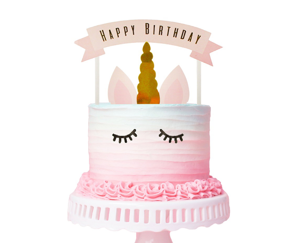 GOD DECORATIUNE DIN HARTIE PENTRU TORT UNICORN FJ-DPTJ