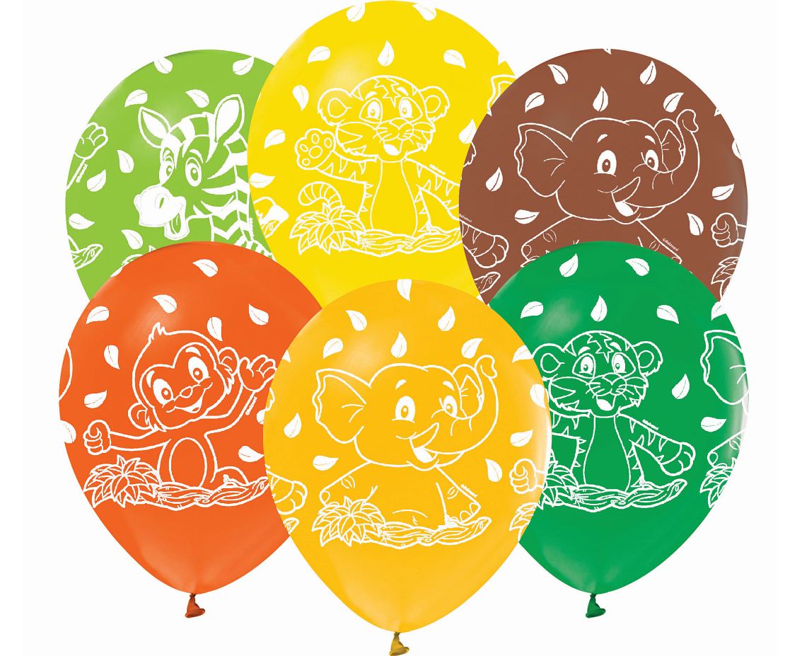 GOD BALOANE LATEX Animals balloons, 30cm, 5/set GZ-ZWT5