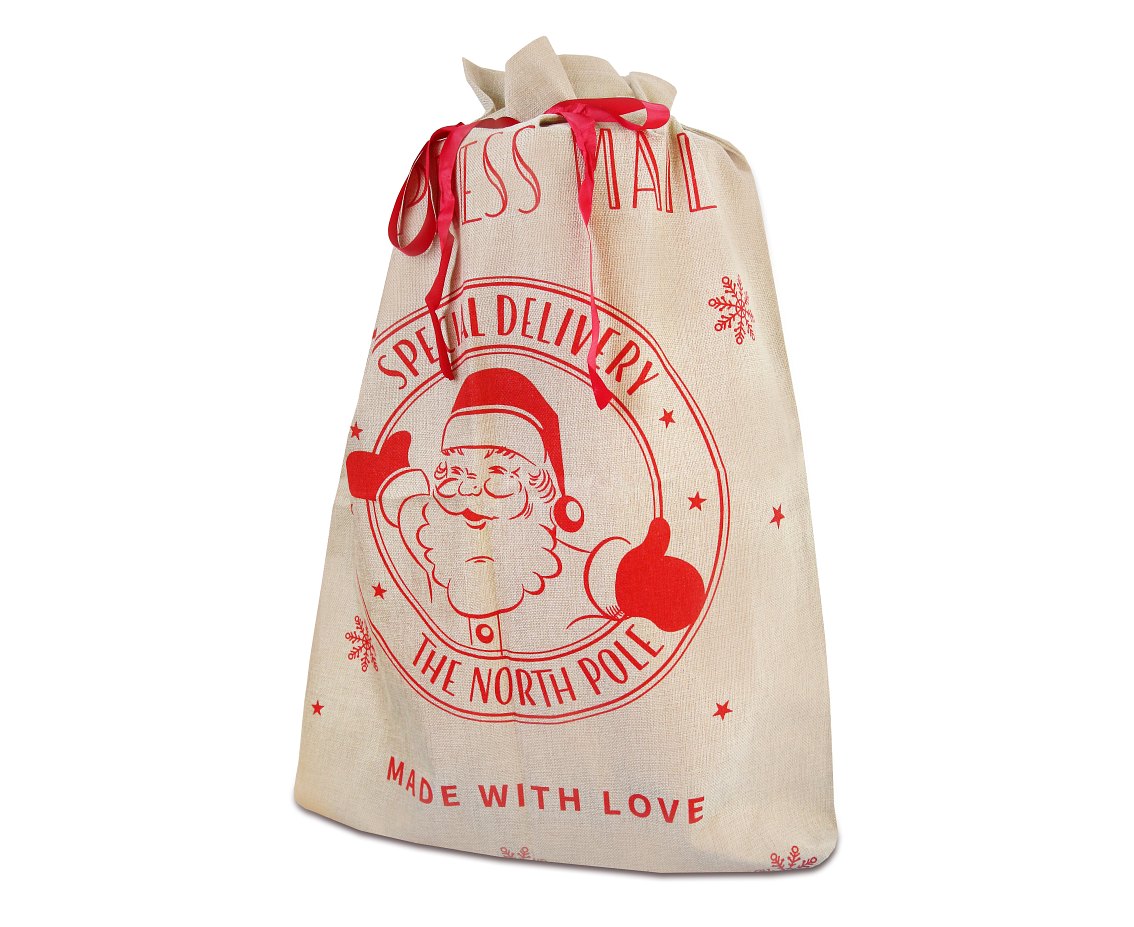 GOD SAC MOS CRACIUN Xmas, jute bag, 70*100cm NW-WSMI