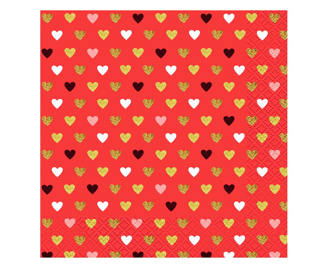 Godan Servetele Hartie 33x33cm 20 bucati Rosu XOXO