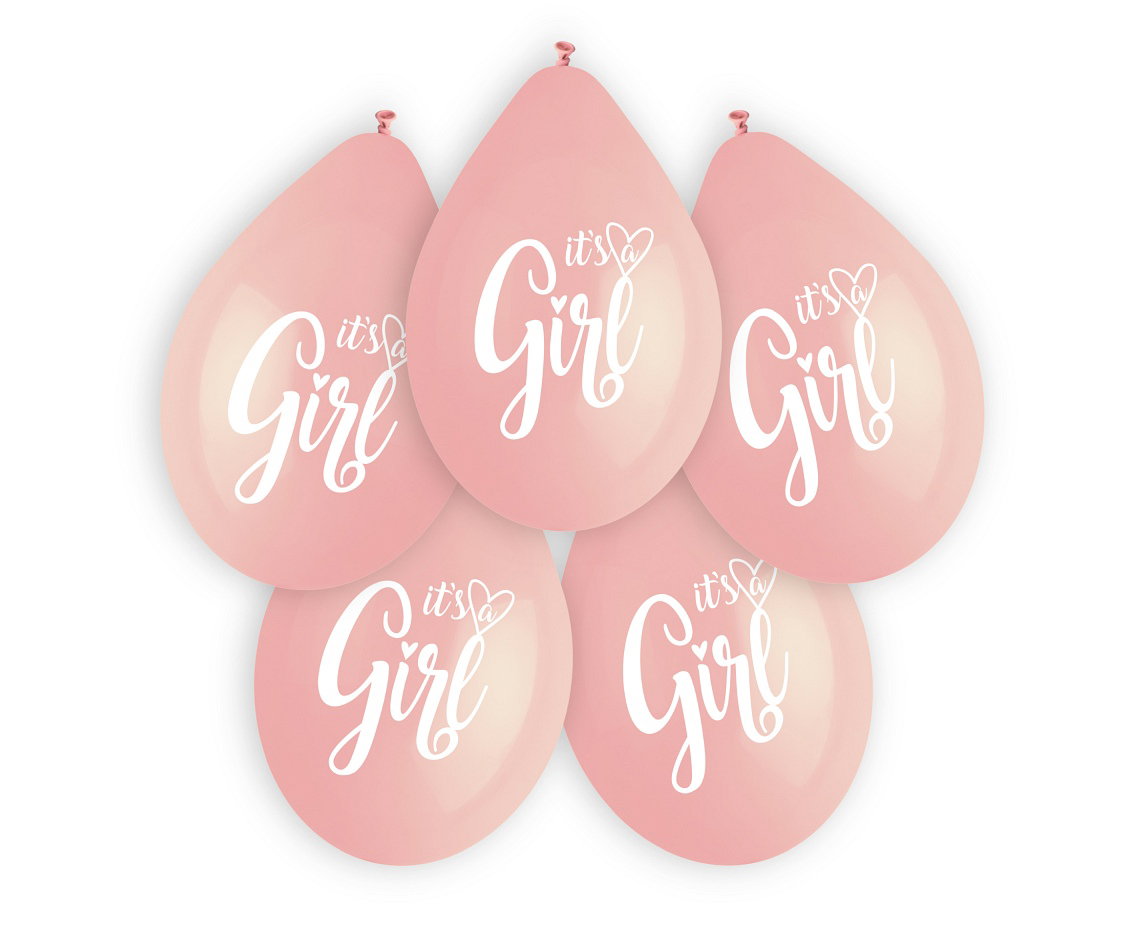 Godan It's a Girl Helium Balloons 33cm 5/set