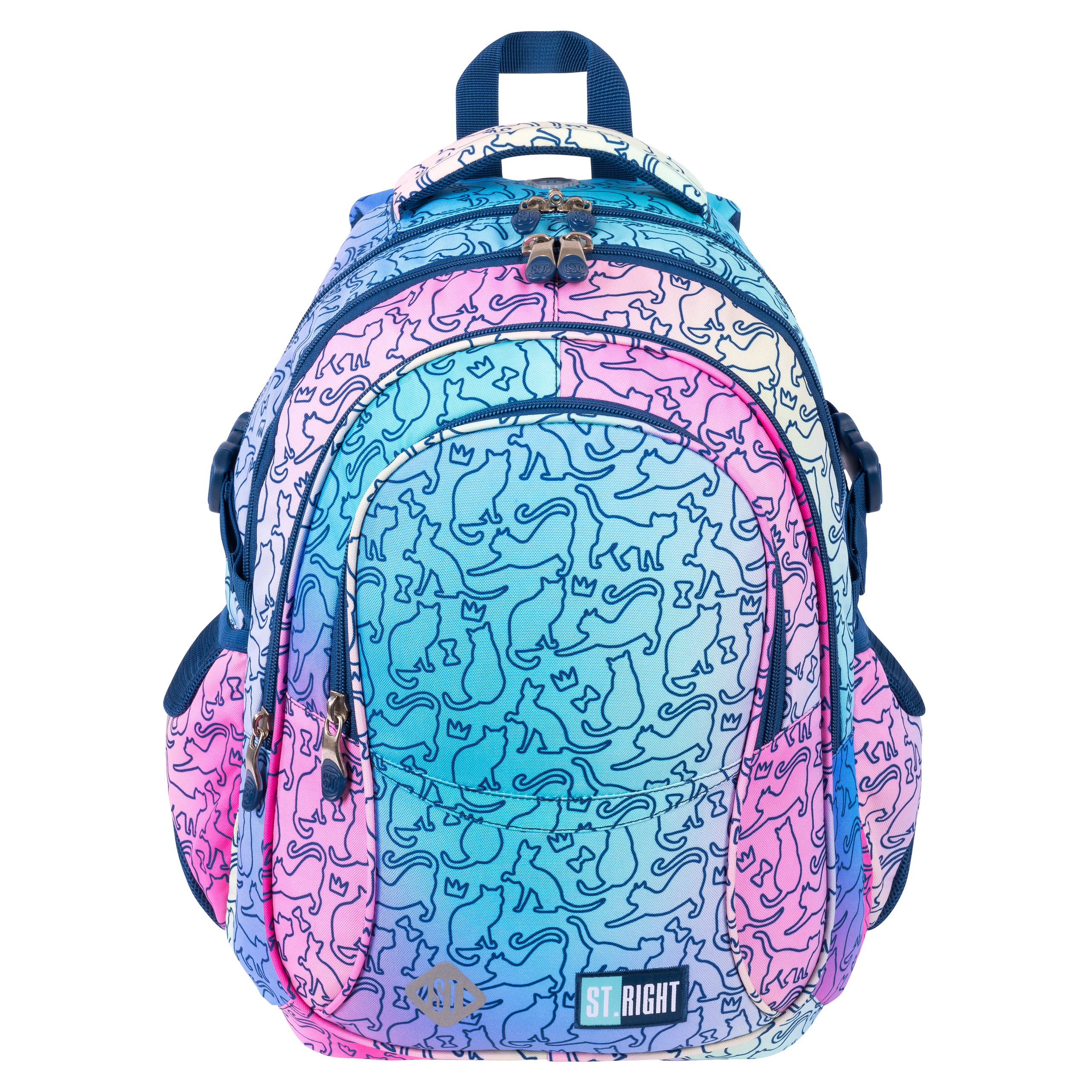 MA RUCSAC SCOLAR ST.RIGHT 4 COMPARTIMENTE OMBRE CATS BP-01 664656
