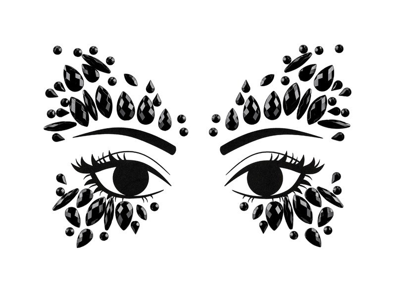 PD DECORATIUNE PARTY PENTRU FATA CRISTALE NEGRE 15*9CM NDT6-010