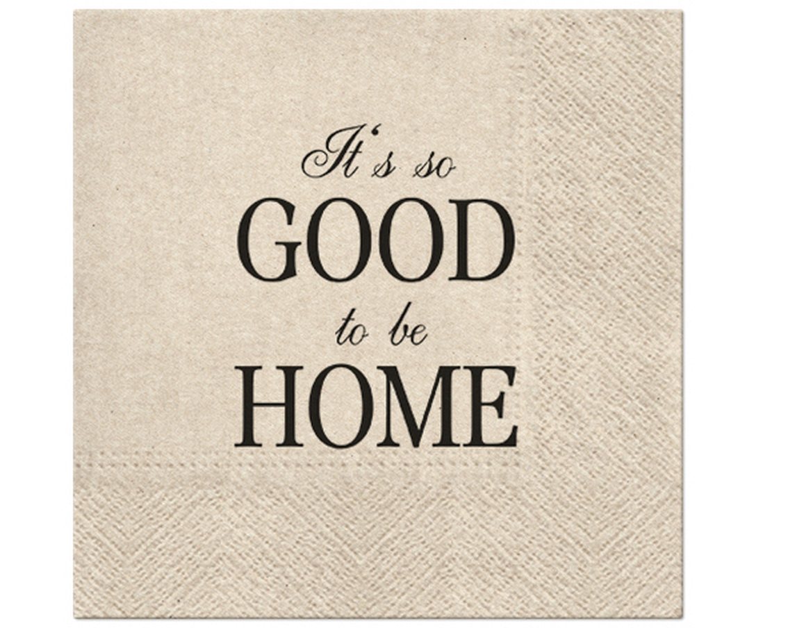 GOD SERVETELE PAW 33*33CM 20/SET IT'S SO GOOD TO BE HOME SDLE030800