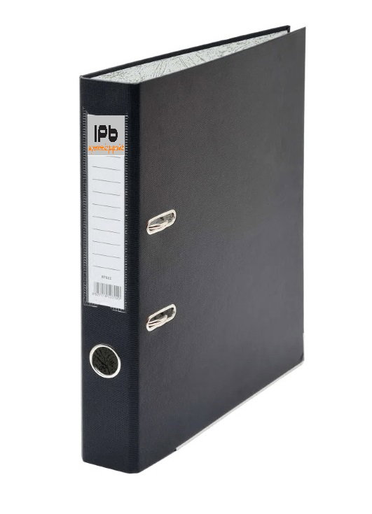 Biblioraft plastifiat IPB 5 cm negru