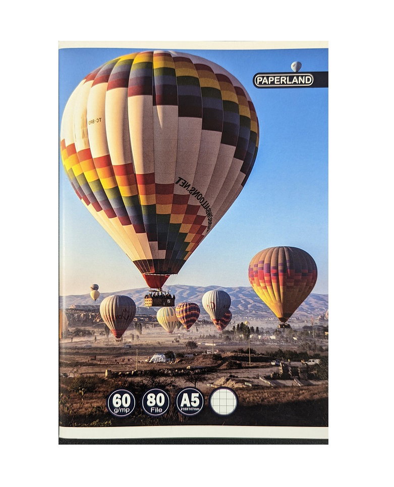 Caiet A5 80 file patratele 60g