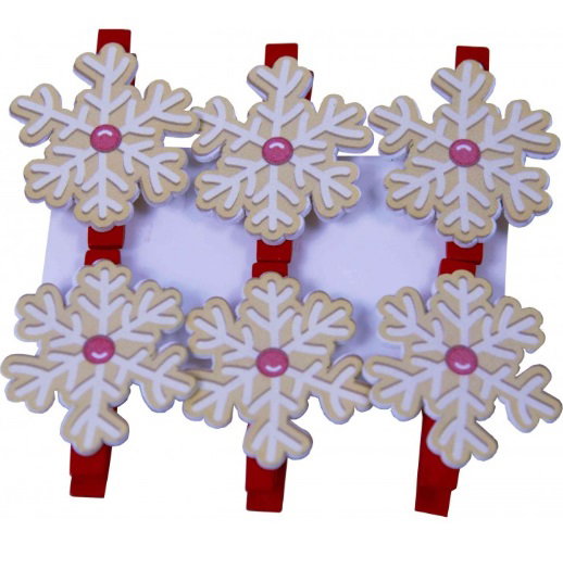 LEG ACCESORII LEMN XMAS CLEME+FULG NEA 6/SET C3036