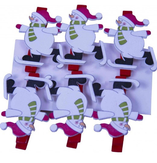 LEG ACCESORII LEMN XMAS CLEME+OM ZAPADA 6/SET C3041