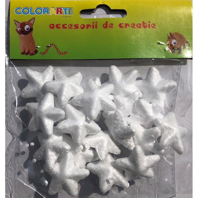 LEG ACCESORII CREATIE POLISTIREN STEA 3CM 16/SET A1187
