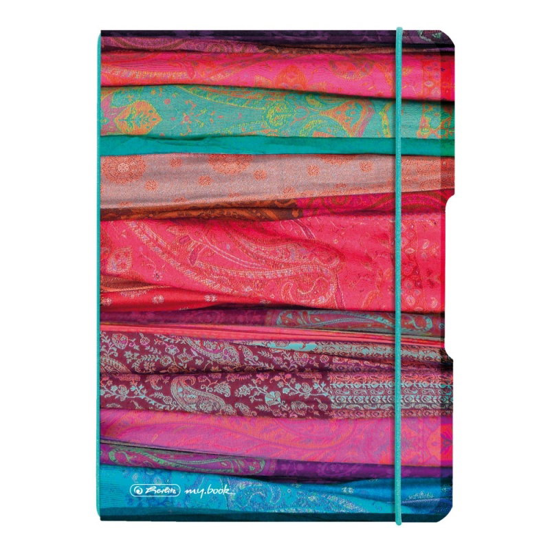 Caiet A5 40 file My.Book Flex, scarfs cu elastic, turcoaz, Herlitz 9479020