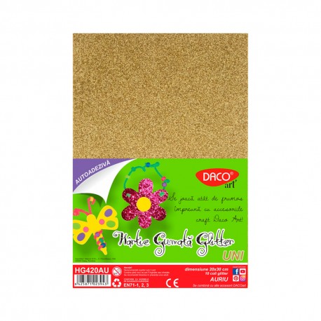 ADA COALA GUMATA GLITTER, AUTOADEZIVA, A4 AURIU HG420AU
