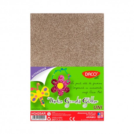 ADA COALA GUMATA GLITTER, AUTOADEZIVA, A4 ARAMIU HG420AR