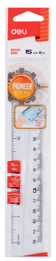 LEC RIGLA DELI 15CM TRANSPARENTA DLEG00112
