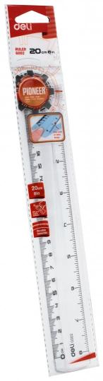LEC RIGLA DELI 20CM TRANSPARENTA DLEG00212
