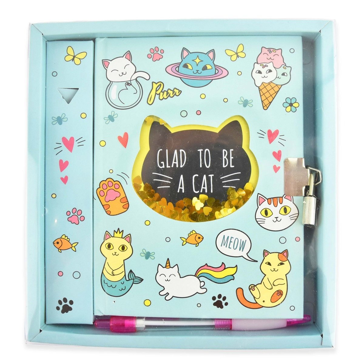 JURNAL CU LACAT SI PIX 13.5*18CM GLAD TO BE A CAT 11919