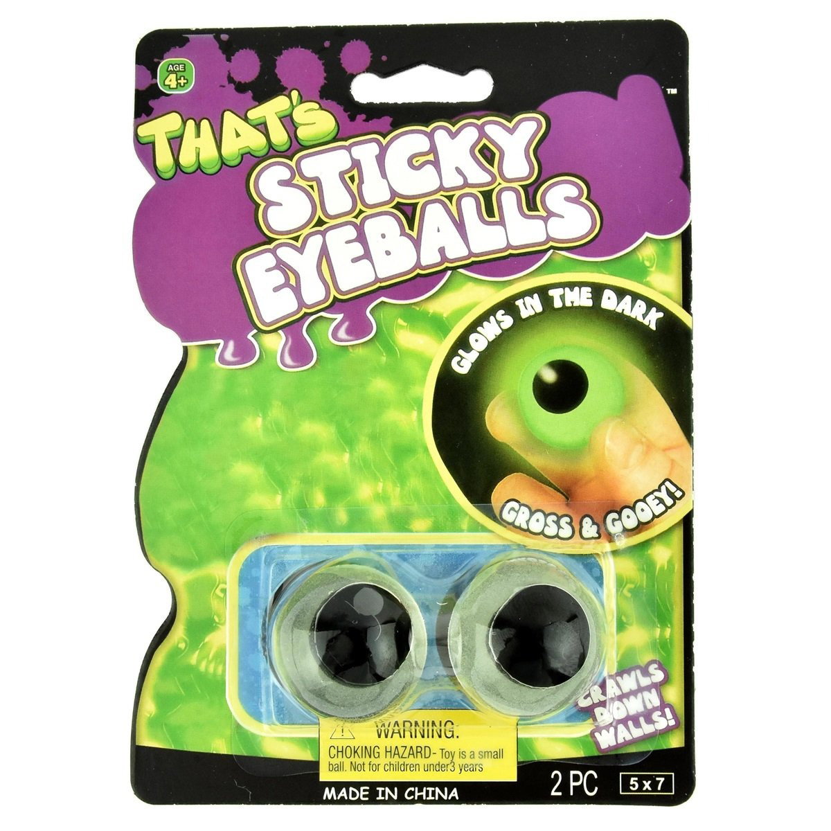 ROB JUCARIE LIPICIOASA FORMA OCHI 2/SET GLOW IN THE DARK 64135