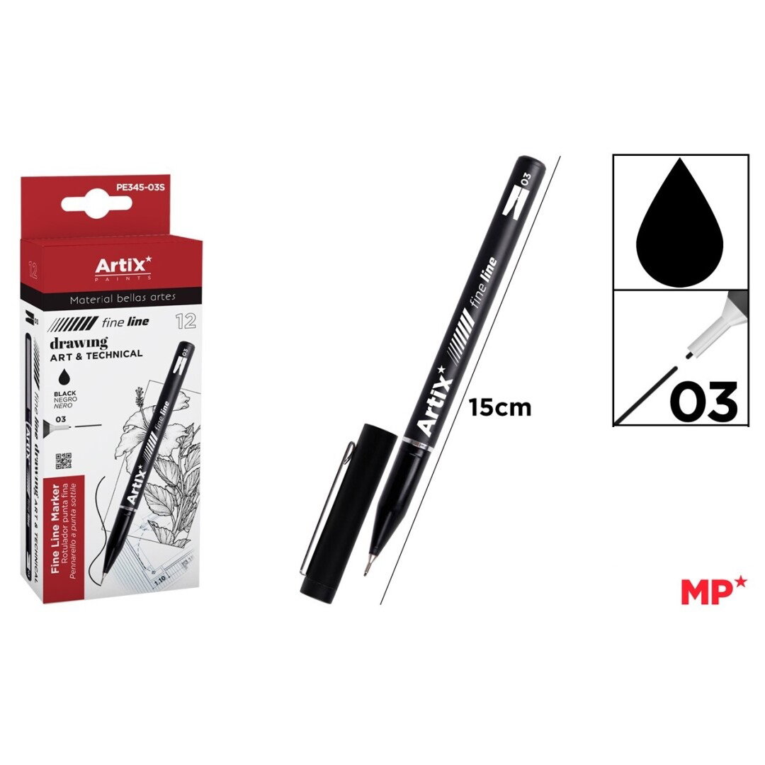 Fineliner Artix IPB 0.3mm Black