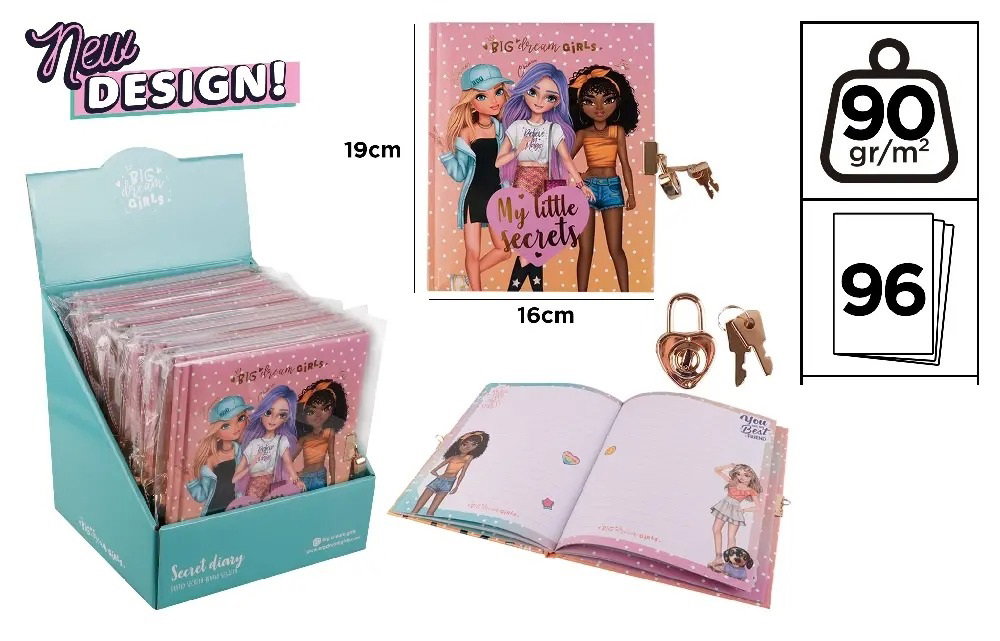 JURNAL CU LACAT MICUL MEU SECRET BIG DREAM GIRLS BD23007
