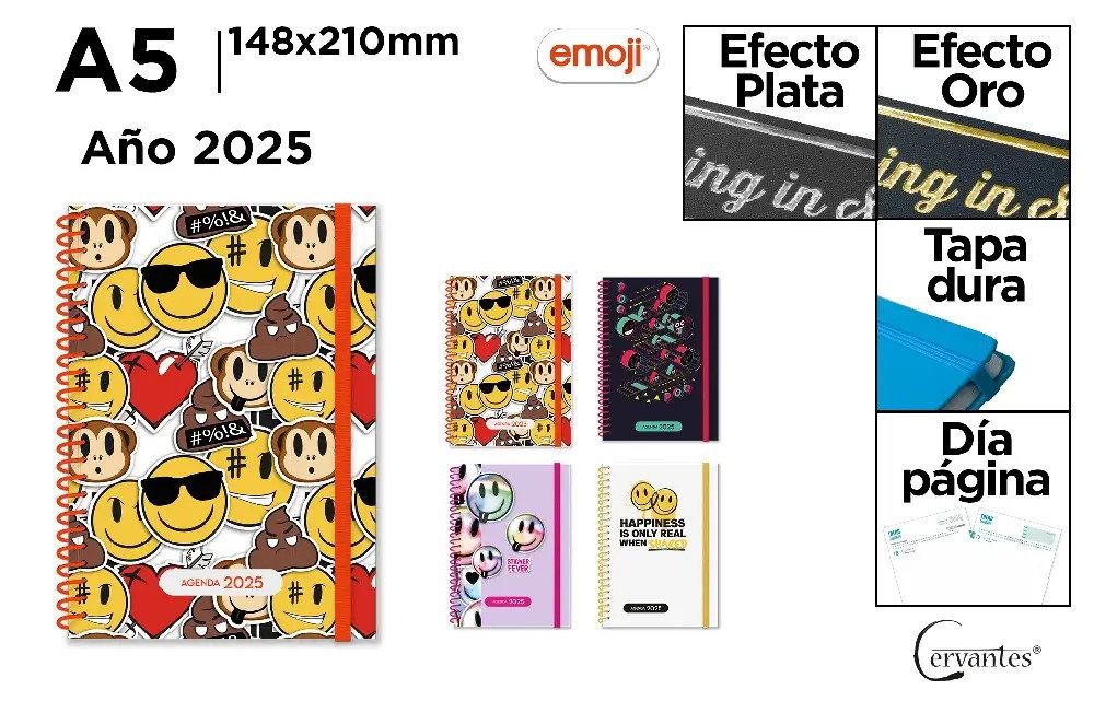 AGENDA IPB A5 2025 DATATA ZILNIC, CU ELASTIC, EMOJI PB25-05