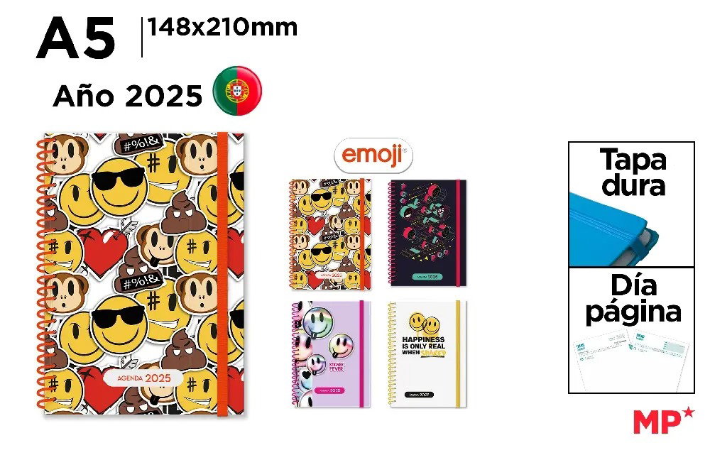 AGENDA IPB A5 2025 DATATA ZILNIC, SPIRA, CU ELASTIC, HARD COVER PB25PT-05