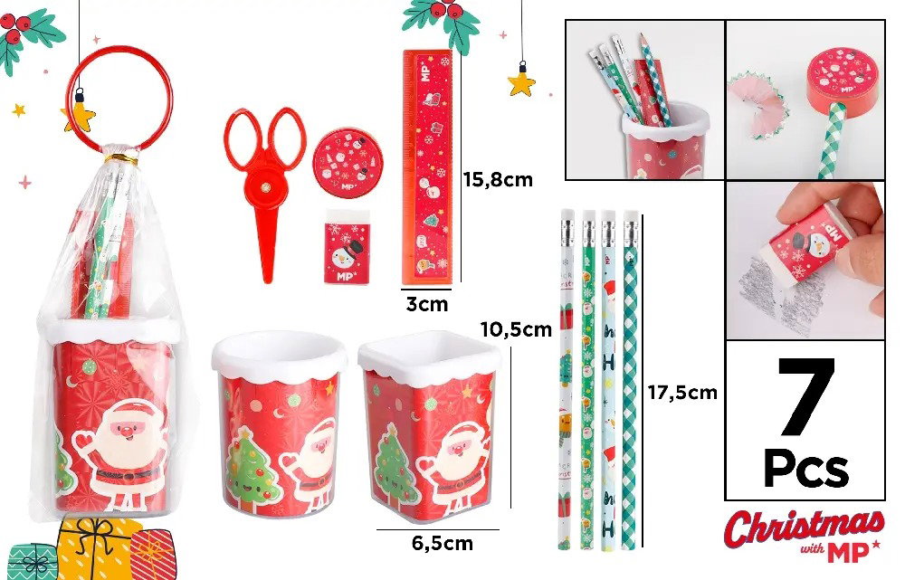 SET SCOLAR IPB 7 PIESE MOTIV CRACIUN CH24029