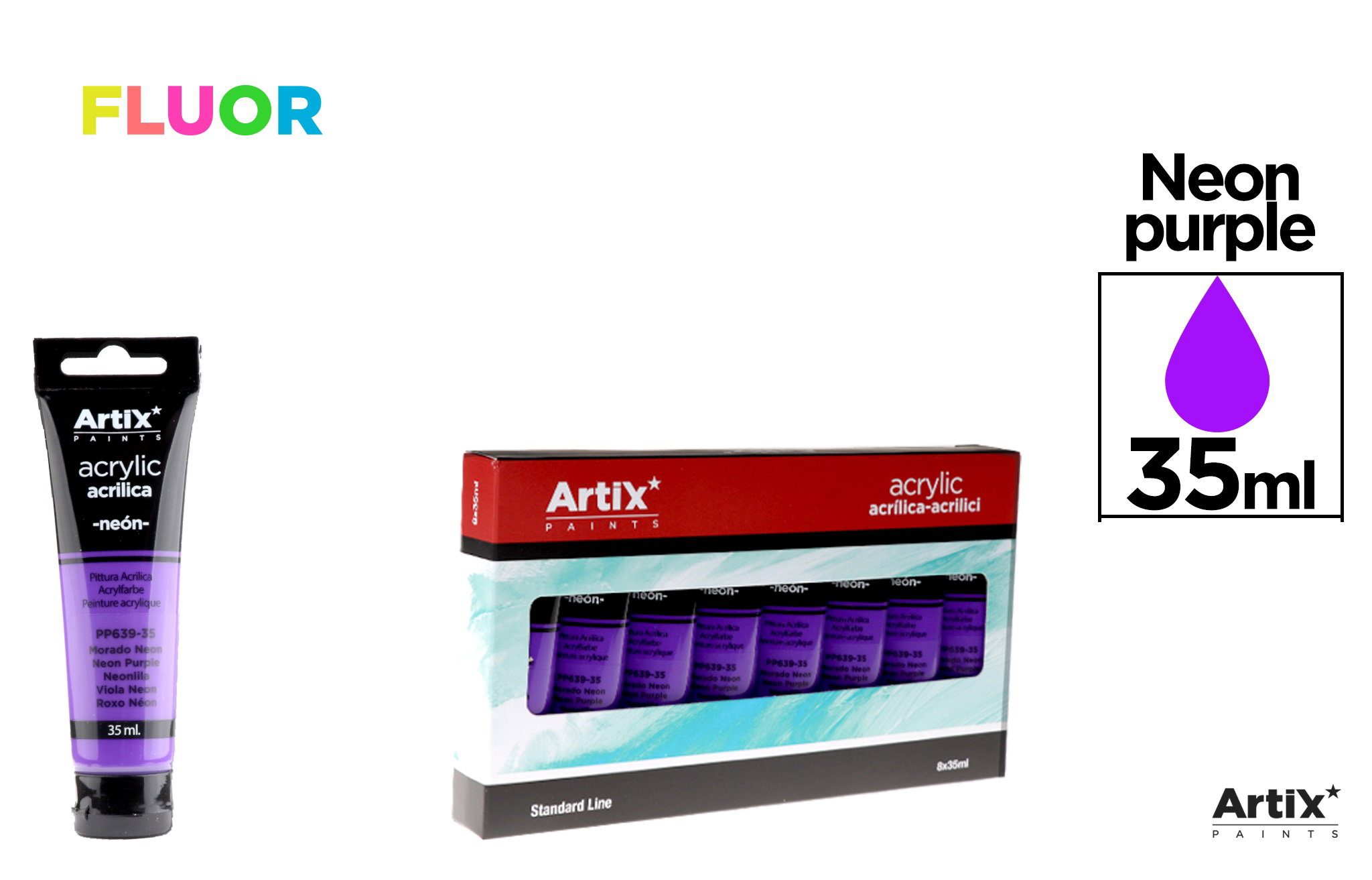 CULORI ACRILICE IPB 35ML PURPLE NEON PP639-35