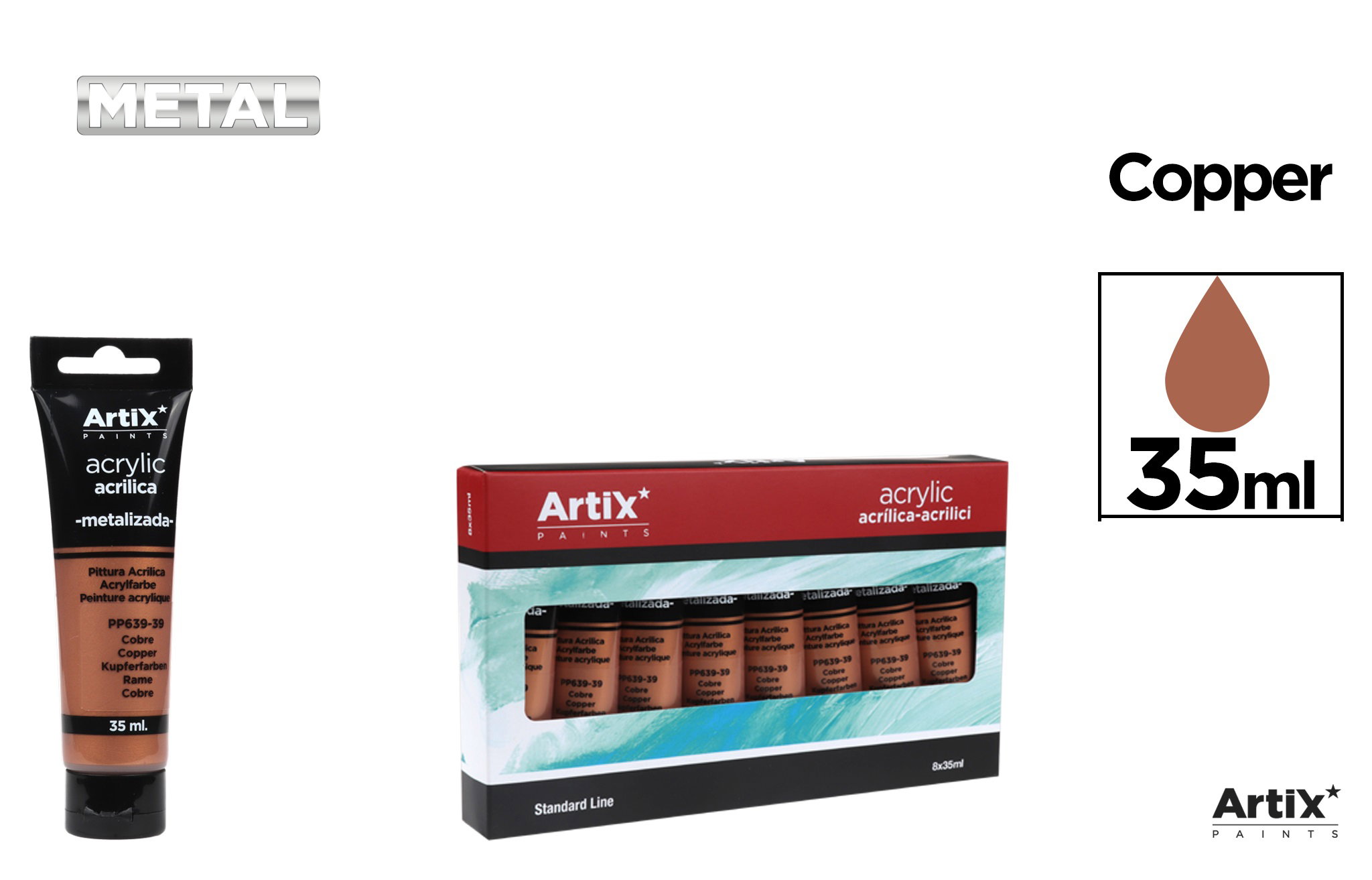 Culori Acrilice IPB 35ml Bronz PP639-39