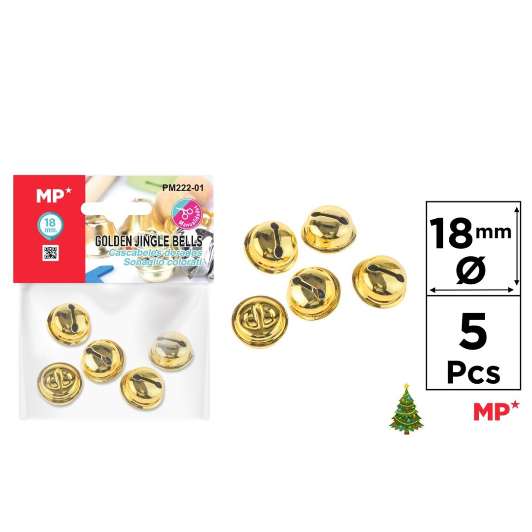 CLOPOTEL METAL DECOR IPB 18MM AURIU 5/SET PM222-01