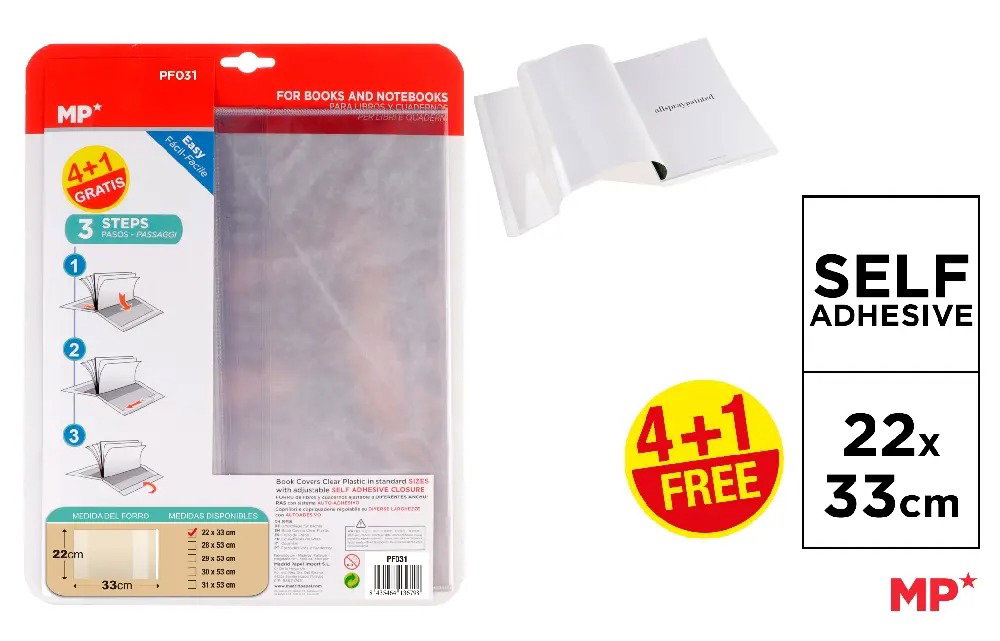 COPERTA AUTOADEZIVA CARTE IPB A5 22*33CM 5/SET PF031
