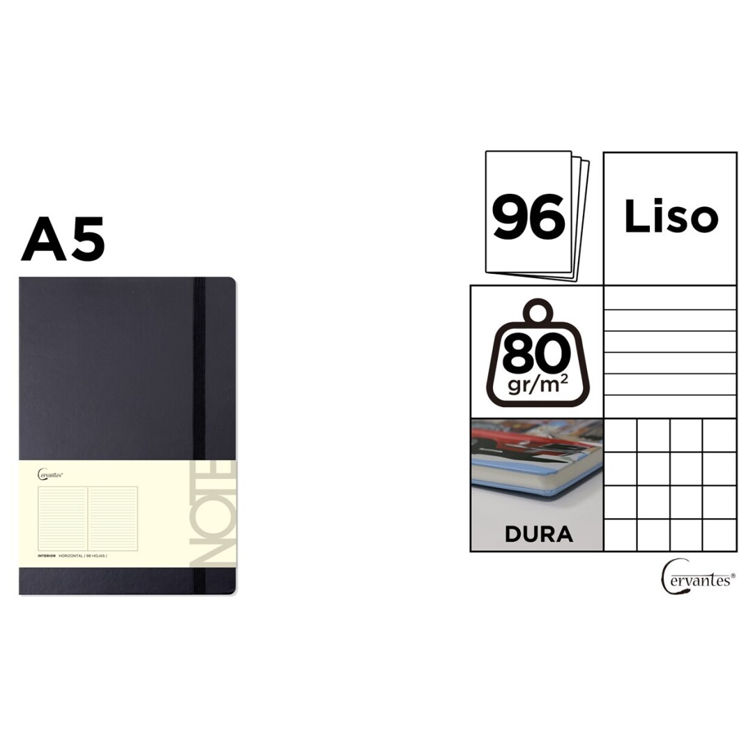Notebook A5 96 Sheets Magnetic Flap Cervantes