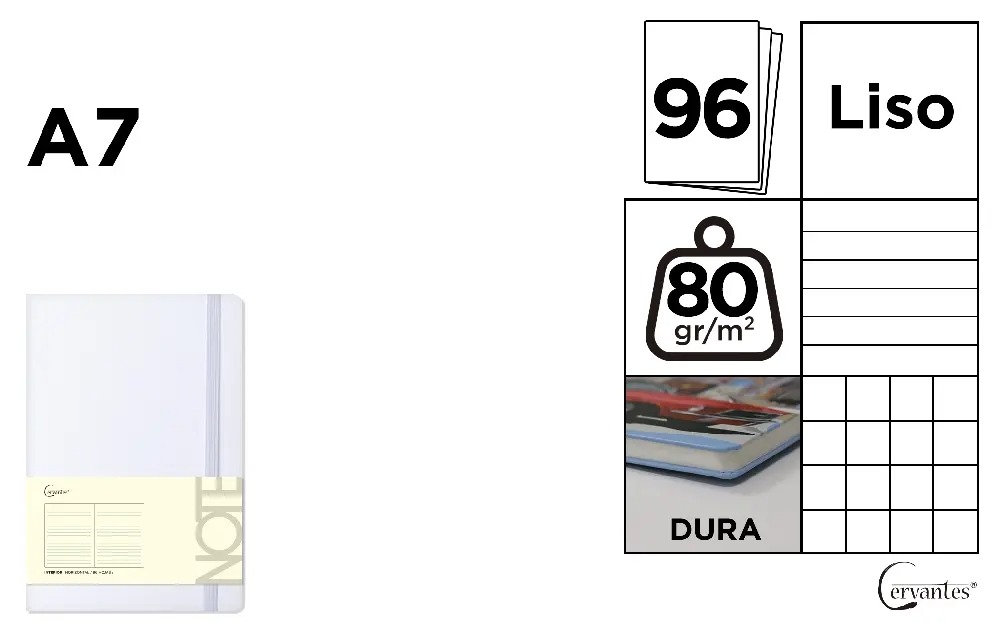 NOTES IPB A7 CERVANTES CU ELASTIC 96F ALB AR/DR/VE PB655
