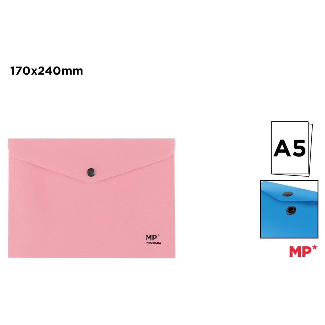 MAPA PLASTIC IPB A5 CU CAPSA ROZ PC538-04