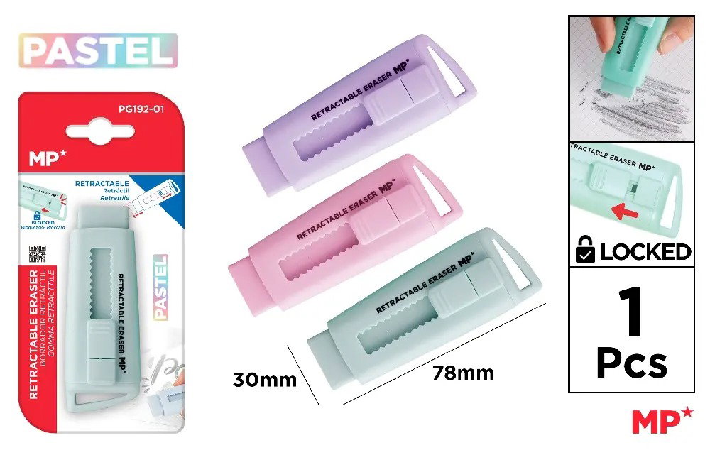 RADIERA IPB RETRACTABILA MIX VIOLET PG192-01
