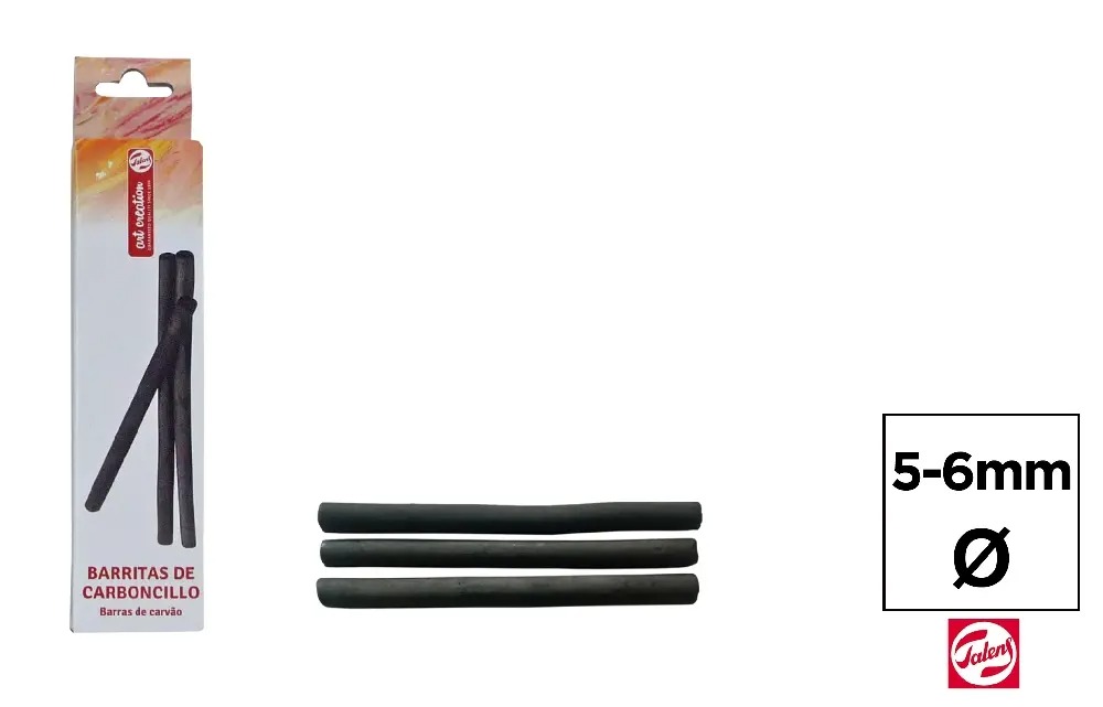Cărbune pentru desen 5-6mm 3 bucăți