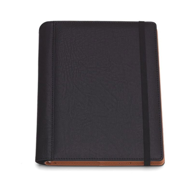 Agendă datată A&M Lux Borneo Nero CU Elastic 17x24cm 2026 247N