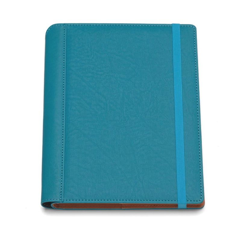 Agenda datata lux Borneo turcoaz cu elastic 17x24 cm 2026