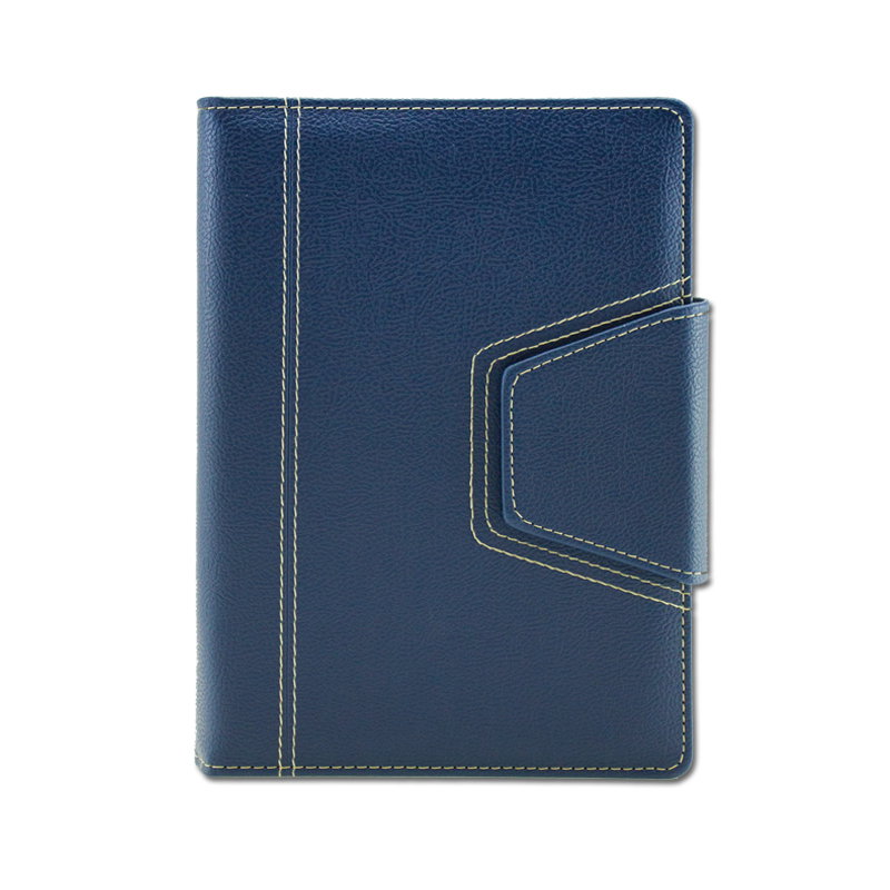 Agenda datata lux piele Ilaria cu clapa blu 15x21cm 2026 371BL