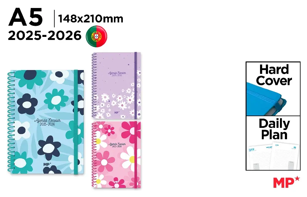 AGENDA SCOLARA A5 IPB DATATA ZILNIC 2025-2026 CU ELASTIC PB2526PT-01