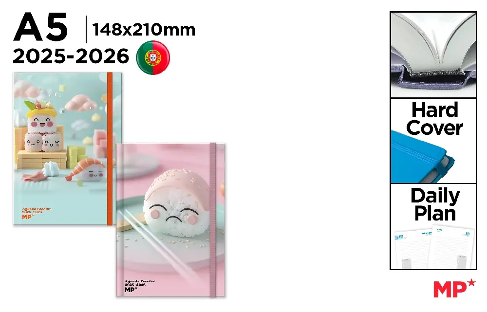 AGENDA SCOLARA A5 IPB DATATA ZILNIC 2025-2026 CU ELASTIC PB2526PT-02