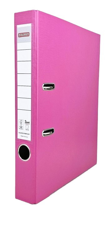 Biblioraft plastifiat IPB 5 cm roz