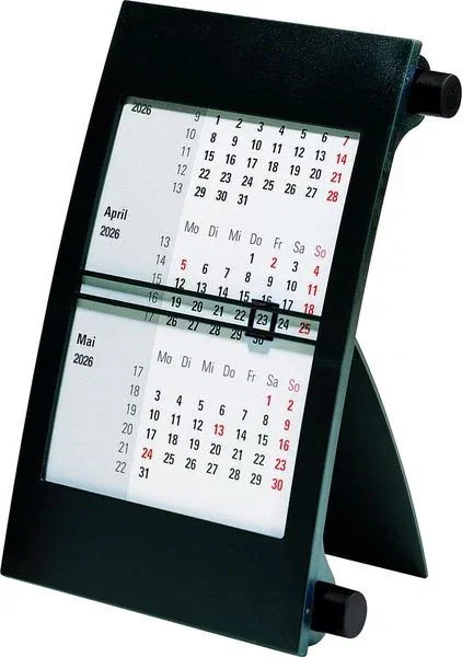 Calendar Birou Triptic 2026 Plastic Negru