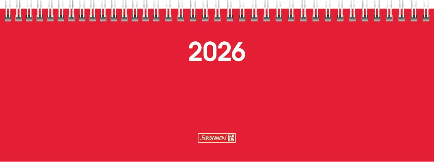 PLANNER BRUNNEN SAPTAMANAL 2026 11*30CM SPIRA ROSU 77261016
