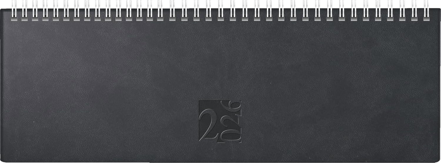 Planner Săptămânal Brunnen AC-Terminer 2026 Piele Ecologică Neagră 10.5x30.7 cm